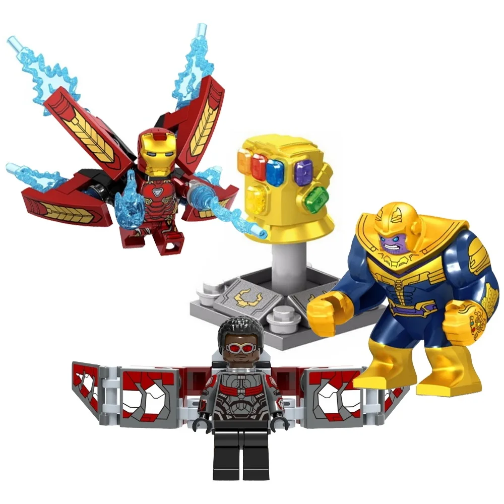 1pc Super Heroes thanos Infinity Gauntlet Spider Iron Man Building Blocks falcon vision Figure Bricks Toy gift Compatible Legoed
1pc Super Heroes thanos Infinity Gauntlet Spider Iron Man Building Blocks falcon vision Figure Bricks Toy gift Compatible Legoed