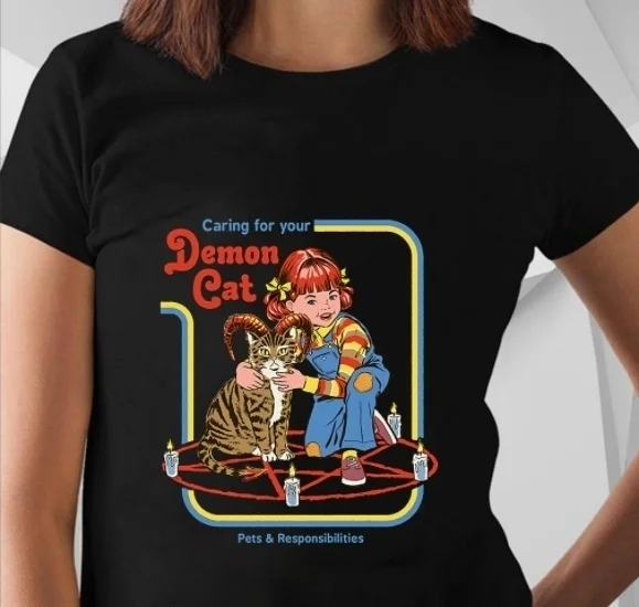 Kuakuayu YF Funny Caring Demon Cat Printed Cotton Women Ringer T Shirt Short Sleeve Casual Raglan T-shirts
Kuakuayu YF Funny Caring Demon Cat Printed Cotton Women Ringer T Shirt Short Sleeve Casual Raglan T-shirts