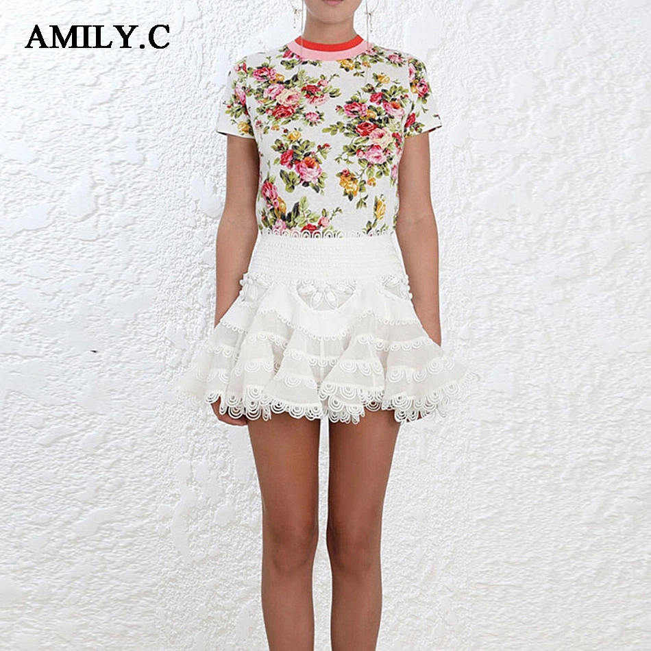Amily.c 2018 New Spring Women Skirts Sexy A-Line Flowers Mesh Skirt Chic Celebrity Party Black White Skirt Wholesale Vestidos
Amily.c 2018 New Spring Women Skirts Sexy A-Line Flowers Mesh Skirt Chic Celebrity Party Black White Skirt Wholesale Vestidos