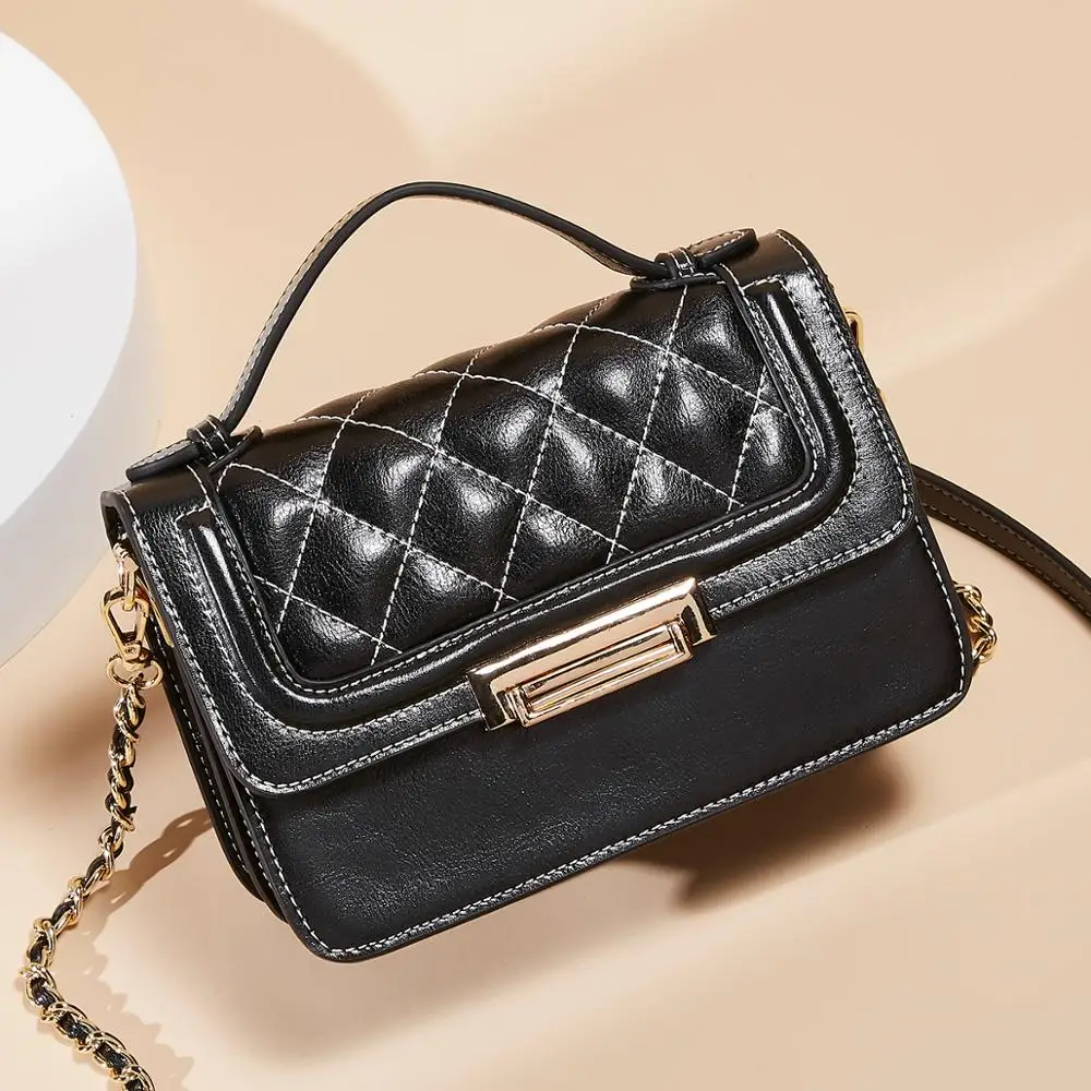 High Quality Genuine Leather Messenger Bag for Women 2019,New Fashion Shoulder Bag Female Brand Purse