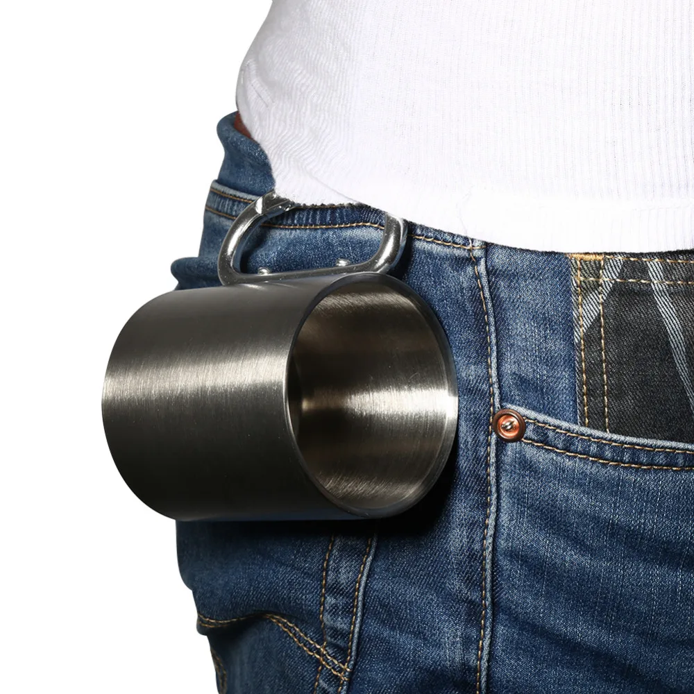 hot Stainless Steel Portable Mug Travel Camping Hiking Outdoor Stainless Sports Water With Handle Cup for Camping Mug
hot Stainless Steel Portable Mug Travel Camping Hiking Outdoor Stainless Sports Water With Handle Cup for Camping Mug