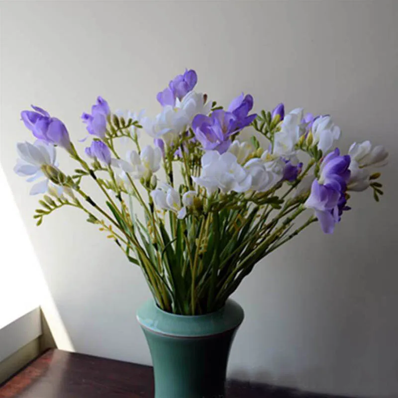7pcs Silk Freesia Orchid Artificial Flowers Home Garden Fake Vase Flower Christmas Wedding Party Decoration 60cm Long Plants
7pcs Silk Freesia Orchid Artificial Flowers Home Garden Fake Vase Flower Christmas Wedding Party Decoration 60cm Long Plants