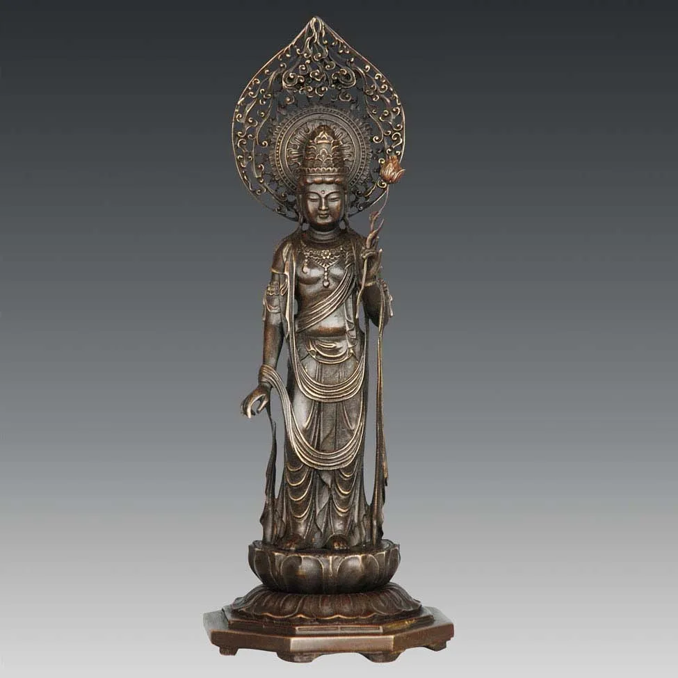 Bronze Buddha Statue Lotus Saint Guanyin goddess of mercy Buddhist Art Temple decoration Chinese Buddha sculpture
Bronze Buddha Statue Lotus Saint Guanyin goddess of mercy Buddhist Art Temple decoration Chinese Buddha sculpture