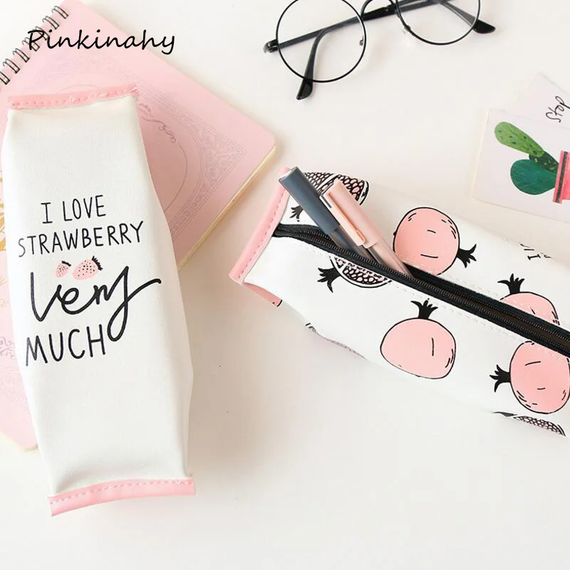 1 PCS Pink Fruit pencil cases for girls Cute PU Leather pencil bag office school supplies
1 PCS Pink Fruit pencil cases for girls Cute PU Leather pencil bag office school supplies