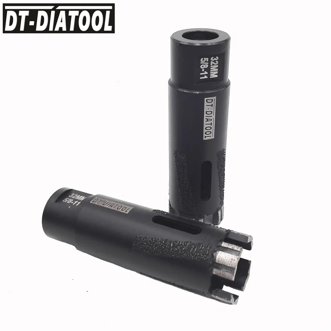 DT-DIATOOL 2 шт./компл. алмазные сухие сверлильные коронки 5/8-11 соединительные сверла диаметр 32 мм для бурения твердого гранитного мрамора
DT-DIATOOL 2 шт./компл. алмазные сухие сверлильные коронки 5/8-11 соединительные сверла диаметр 32 мм для бурения твердого гранитного мрамора