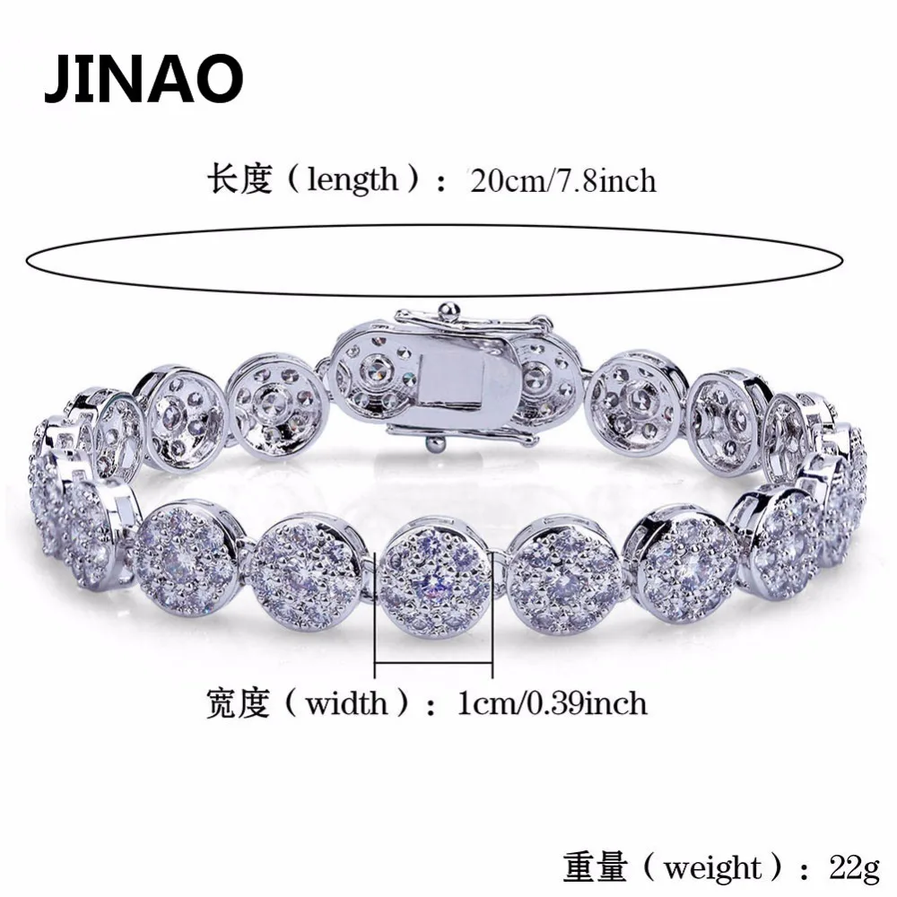 JINAO Hip Hop Rock Men Women Bling Jewelry Bracelet Gold/Silver Color Micro Pave Cubic Zircon 10mm Bracelets 20cm Length
JINAO Hip Hop Rock Men Women Bling Jewelry Bracelet Gold/Silver Color Micro Pave Cubic Zircon 10mm Bracelets 20cm Length