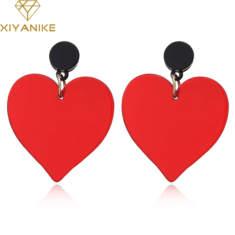 XIYANIKE Interesting Acrylic Drop Earrings For Women Girl Big Love Heart Dangling Earring Classic Club Jewelry Brincos E1820
XIYANIKE Interesting Acrylic Drop Earrings For Women Girl Big Love Heart Dangling Earring Classic Club Jewelry Brincos E1820
