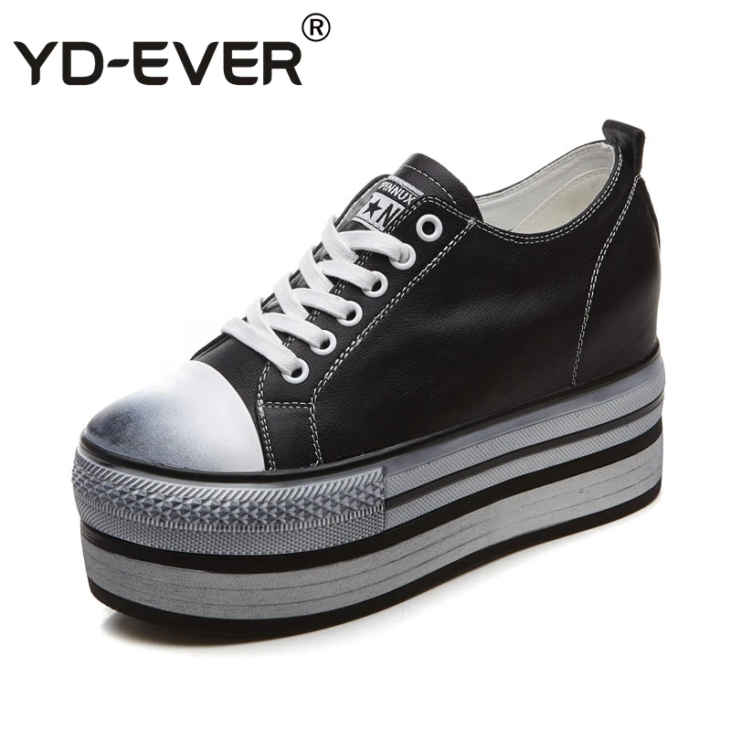 YD-EVER 8cm genuine leather women Casual Shoes platform wedge shoes height increasing lace up super high heel Brush sneakers
YD-EVER 8cm genuine leather women Casual Shoes platform wedge shoes height increasing lace up super high heel Brush sneakers