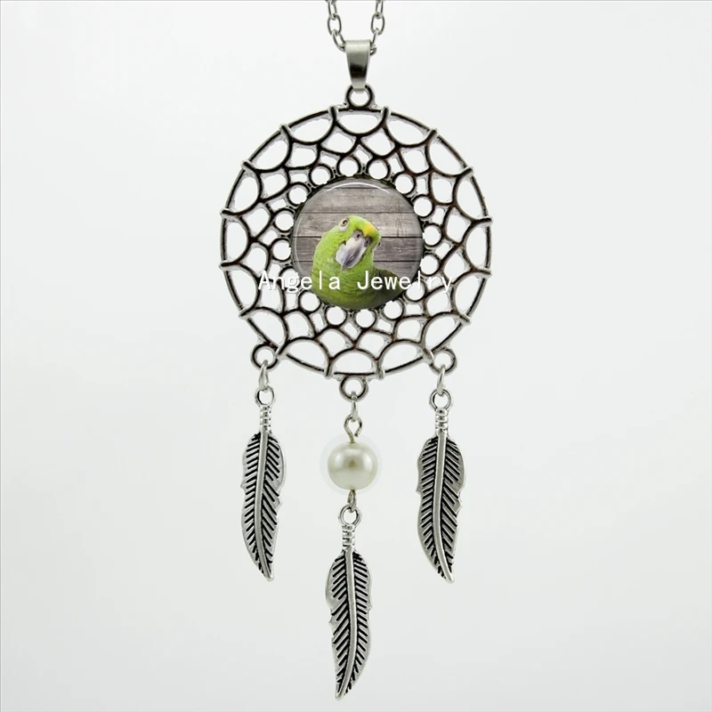 2017 Trendy Style Parrot Pendant Necklace Green Parrot Jewelry Dream Catcher Pendant Necklace Feather Accessory DC-00449
2017 Trendy Style Parrot Pendant Necklace Green Parrot Jewelry Dream Catcher Pendant Necklace Feather Accessory DC-00449