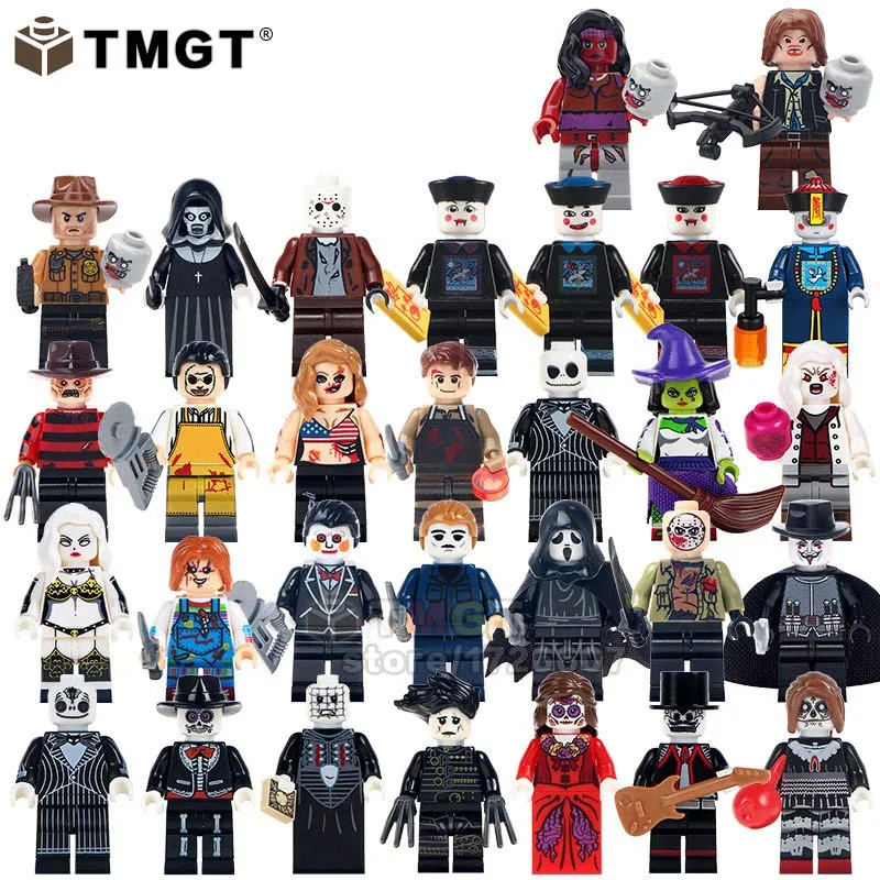20PCS/LOT Horror Dexter Morgan Film Terror Halloween Jack Skellington Sally Building Block Toys Gift For Children
20PCS/LOT Horror Dexter Morgan Film Terror Halloween Jack Skellington Sally Building Block Toys Gift For Children