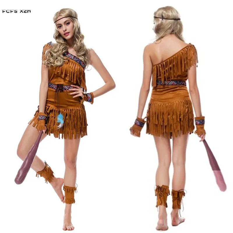 Women Halloween Native Indian chief Costumes Female Primitive Cosplay Carnival Purim Parade Masquerade Nightclub bar party dress
Women Halloween Native Indian chief Costumes Female Primitive Cosplay Carnival Purim Parade Masquerade Nightclub bar party dress