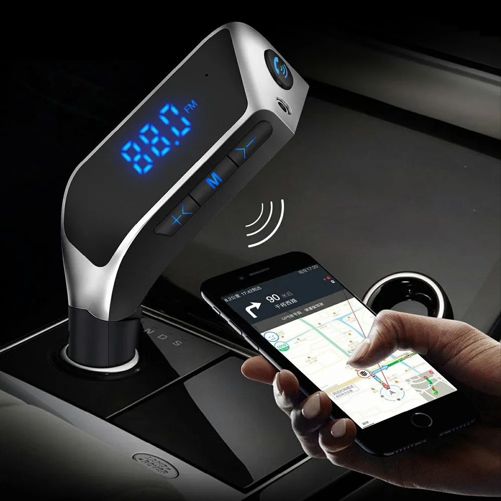 Wireless Bluetooth Car Kit Hands Free MP3 Player Bluetooth FM Transmitter Suppor Radio Modulator Audio MP3 Player USB/TF Drive
Wireless Bluetooth Car Kit Hands Free MP3 Player Bluetooth FM Transmitter Suppor Radio Modulator Audio MP3 Player USB/TF Drive