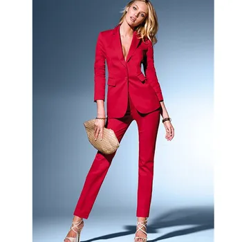 Customized red new women's suit two-piece suit (jacket + pants) fashion elegant women's suit professional business dress
Customized red new women's suit two-piece suit (jacket + pants) fashion elegant women's suit professional business dress
