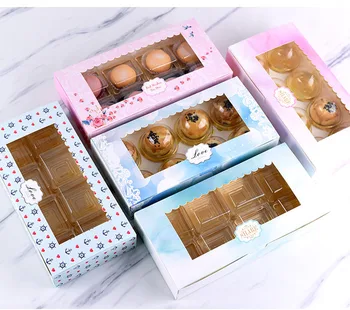 10pcs High Quality Cupcake Box Egg tart/Mooncake/Cake Packaging Box 350gsm Paper Gift Box with Window Kraft Cardboard Boxes
10pcs High Quality Cupcake Box Egg tart/Mooncake/Cake Packaging Box 350gsm Paper Gift Box with Window Kraft Cardboard Boxes