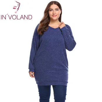 IN'VOLAND Women's Hoodie Hooded Plus Size XL-4XL Spring Autumn Solid V-Neck Pocket Casual Pullover Knit Sweatshirt Coat Big Size
IN'VOLAND Women's Hoodie Hooded Plus Size XL-4XL Spring Autumn Solid V-Neck Pocket Casual Pullover Knit Sweatshirt Coat Big Size