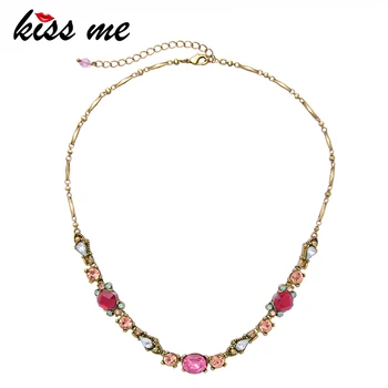 KISS ME Gold & Silver Color Alloy Chain Acrylic Crystal Geometric Necklaces Pendants Charming Women Statement Necklace
KISS ME Gold & Silver Color Alloy Chain Acrylic Crystal Geometric Necklaces Pendants Charming Women Statement Necklace