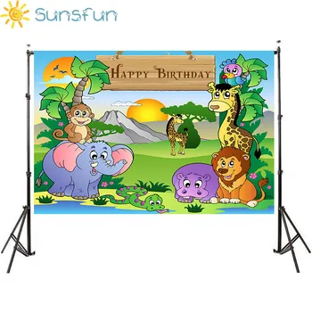 Sunsfun Birthday Backgrounds for Photography Studio Animals Cartoon Leaves Forest Kid Photo Backdrop Printed Photocall
Sunsfun Birthday Backgrounds for Photography Studio Animals Cartoon Leaves Forest Kid Photo Backdrop Printed Photocall