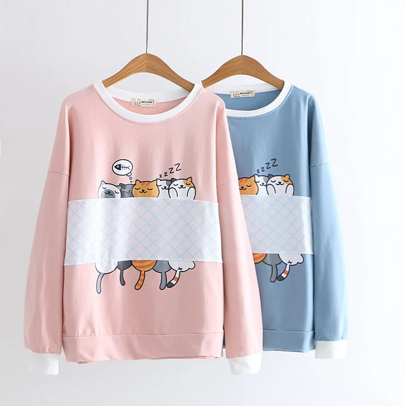 Cute Neko Atsume Sleeping Cat Long Sleeve Harajuku Pullover Sweatshirt Hoodies Ladies Tops Hoodie
Cute Neko Atsume Sleeping Cat Long Sleeve Harajuku Pullover Sweatshirt Hoodies Ladies Tops Hoodie