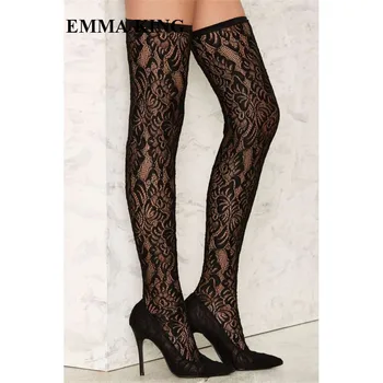 2018 Sexy Black Lace Cut-out Thigh High Boots Women Pointed Thin High Heels Lady Shoes Women Fashion Runway Party Catwalk Boots
2018 Sexy Black Lace Cut-out Thigh High Boots Women Pointed Thin High Heels Lady Shoes Women Fashion Runway Party Catwalk Boots