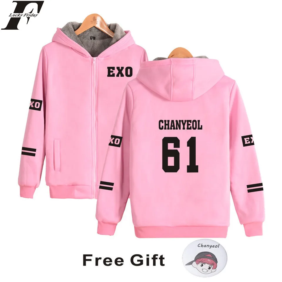 EXO Kpop Harajuku Hoodies Women Thicker Fluff Winter Coats Chen Yeol Hip Hop Sweatshirt Women Female Zipper Clothes
EXO Kpop Harajuku Hoodies Women Thicker Fluff Winter Coats Chen Yeol Hip Hop Sweatshirt Women Female Zipper Clothes