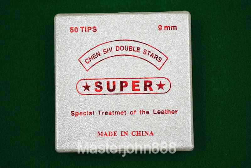 Super Double Stars 50pcs Glue-on Pool Billiards Snooker Cue Tips 9/10mm Free Shipping Wholesales
Super Double Stars 50pcs Glue-on Pool Billiards Snooker Cue Tips 9/10mm Free Shipping Wholesales
