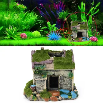 Aquarium Landscaping Decoration Resin House Cave Fish Tank Ornament With Moss
Aquarium Landscaping Decoration Resin House Cave Fish Tank Ornament With Moss