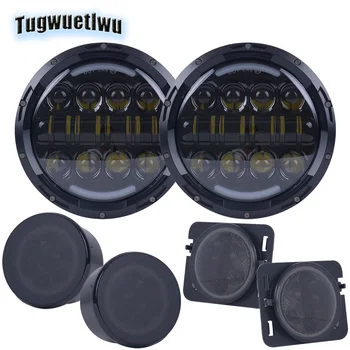 7inch 7'' LED Headlight DRL Turn Signal Fender Flares Side Lights front grill led lights for jeep wrangler jk tj lada land rover
7inch 7'' LED Headlight DRL Turn Signal Fender Flares Side Lights front grill led lights for jeep wrangler jk tj lada land rover