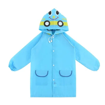 

Colorful Kawaii Kid's Rainwear Cute Lovely Cartoon Hat Super Cool Children Raincoat With Frog Duck Rabbit Strawberry For Child