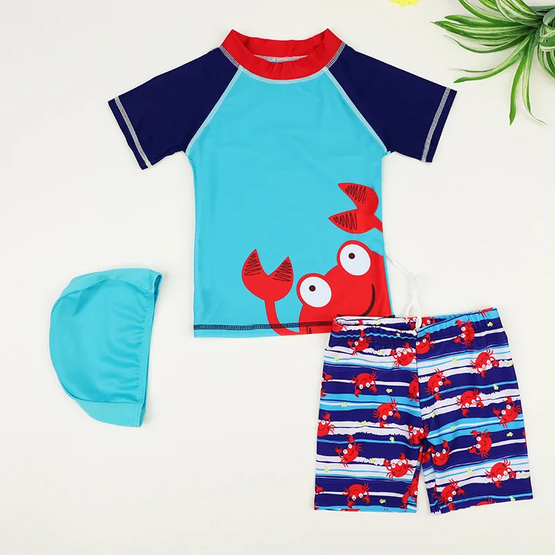 2019 New Spring and Summer Children Swimwear 2pcs Male Baby Kids Cartoon Crab Beachwear Swiming Suit with Cap Boy Swimsuit
2019 New Spring and Summer Children Swimwear 2pcs Male Baby Kids Cartoon Crab Beachwear Swiming Suit with Cap Boy Swimsuit