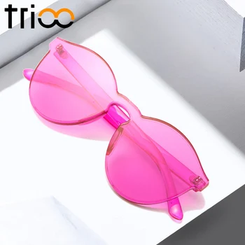 TRIOO Retro Clear Color Sunglasses Women Rimless Round Shades Transparent Vintage One Piece Sun Glasses High Quality Shades
TRIOO Retro Clear Color Sunglasses Women Rimless Round Shades Transparent Vintage One Piece Sun Glasses High Quality Shades