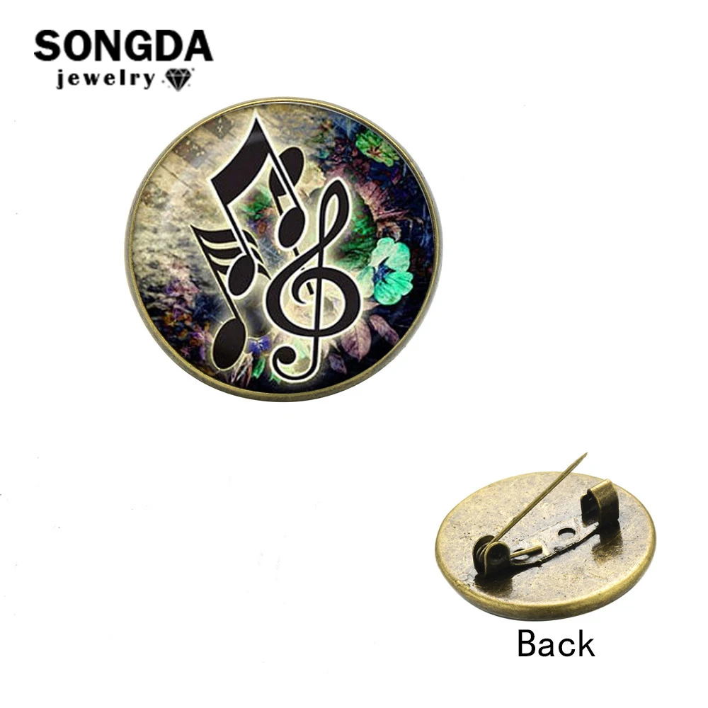SONGDA Classical Musical Note Brooch for Coat Suit Collar Decorated Pins Vintage Noble Flowers Pattern Glass Dome Badges Jewelry
SONGDA Classical Musical Note Brooch for Coat Suit Collar Decorated Pins Vintage Noble Flowers Pattern Glass Dome Badges Jewelry