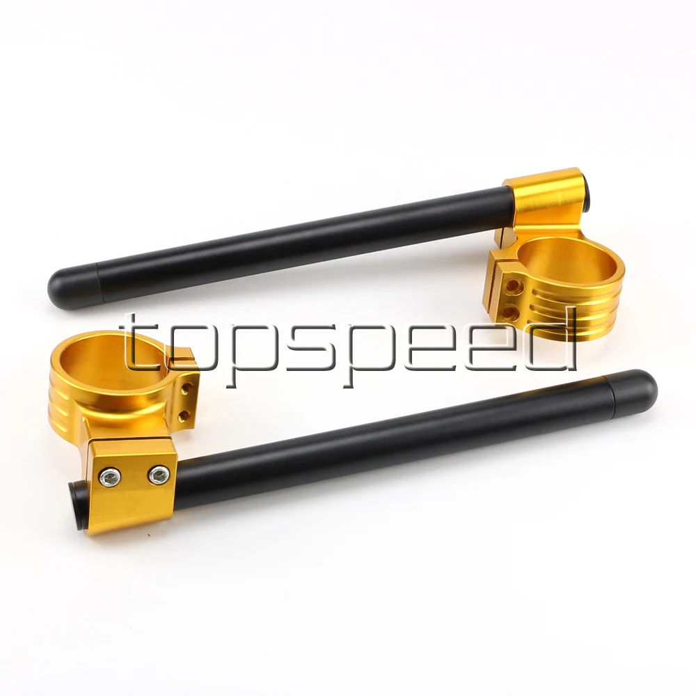 48MM Black/Gold Motorcycle CNC High Lift Adjustable Clip Ons On Handle Bar Handlebar
48MM Black/Gold Motorcycle CNC High Lift Adjustable Clip Ons On Handle Bar Handlebar