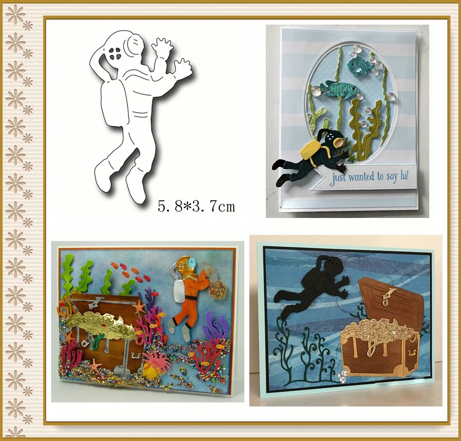 Diver Underwater Explorer Metal Cutting Dies Stencils DIY Scrapbooking Album Paper Cards Craft Decor Embossing New 2019 Template
Diver Underwater Explorer Metal Cutting Dies Stencils DIY Scrapbooking Album Paper Cards Craft Decor Embossing New 2019 Template