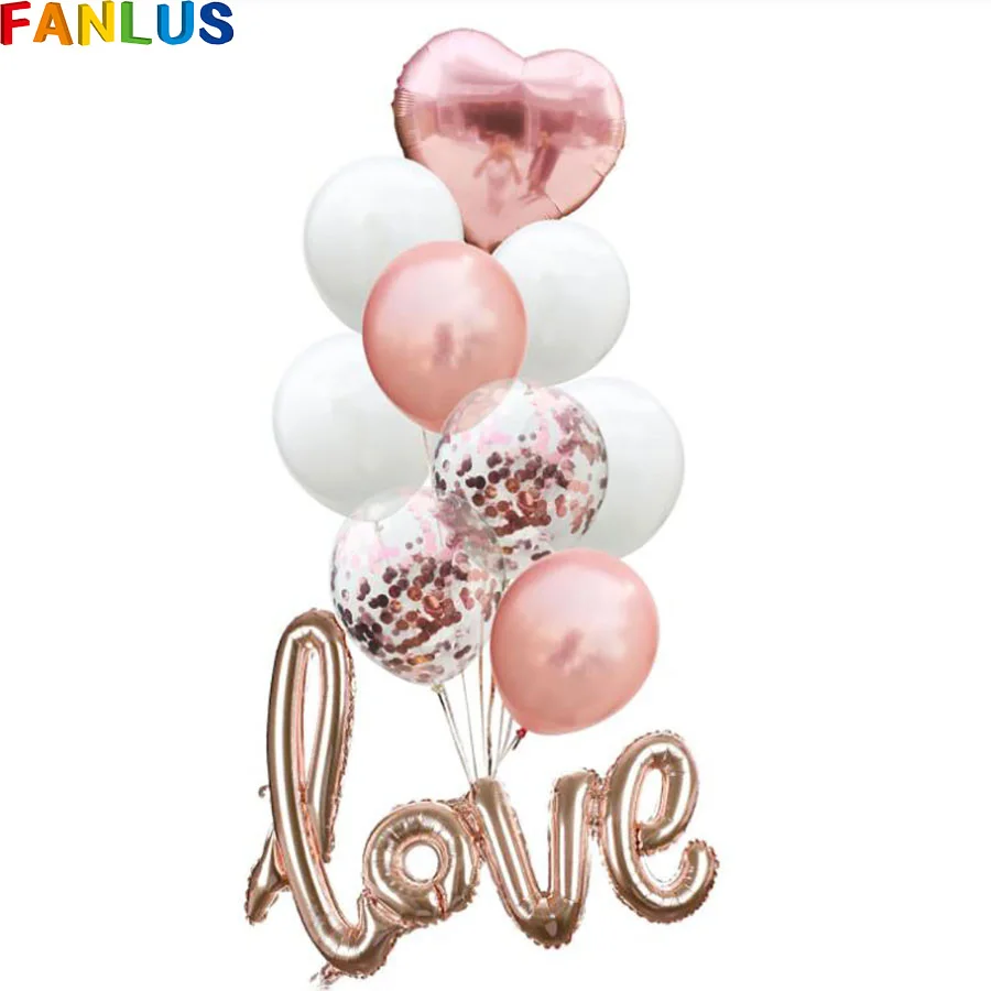 10pcs/lot Rose Gold LOVE 22inch Aluminum Foil Heart Balloons Confetti Balloon Happy Birthday Anniversary Party Decoration Balony
10pcs/lot Rose Gold LOVE 22inch Aluminum Foil Heart Balloons Confetti Balloon Happy Birthday Anniversary Party Decoration Balony