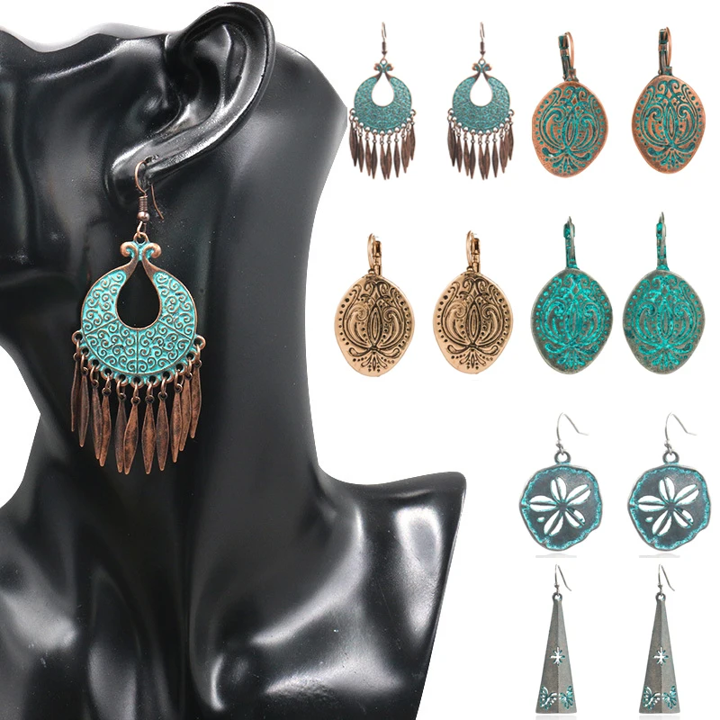 Circle Round Seaside Flowers Party Wedding Green Metal Water Drop Bohemian Hollow Out 1Pair Drop Earring Beautiful Boho Tassel
Circle Round Seaside Flowers Party Wedding Green Metal Water Drop Bohemian Hollow Out 1Pair Drop Earring Beautiful Boho Tassel