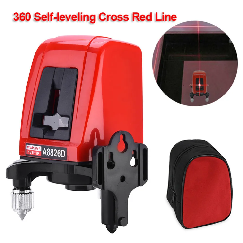 A8826D Nivel Laser Level 2Line 1 Dots 1V1H 360 Degree Self-leveling Cross Horizontal Vertical Red Line Lazer Levels
A8826D Nivel Laser Level 2Line 1 Dots 1V1H 360 Degree Self-leveling Cross Horizontal Vertical Red Line Lazer Levels