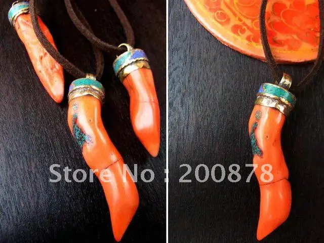 TBP270 Tibetan brass Alloy Capped Dyed Red Coral Bamboo Nuggets Long Pendant 60-90mm 
TBP270 Tibetan brass Alloy Capped Dyed Red Coral Bamboo Nuggets Long Pendant 60-90mm