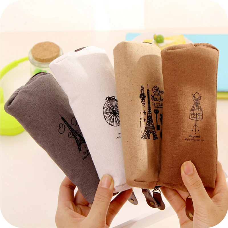 1 PCS Cute Fabric Pencil Case Vintage Retro Eiffel Tower Zipper Pencil Bag Holder for Kids School Supplies
1 PCS Cute Fabric Pencil Case Vintage Retro Eiffel Tower Zipper Pencil Bag Holder for Kids School Supplies