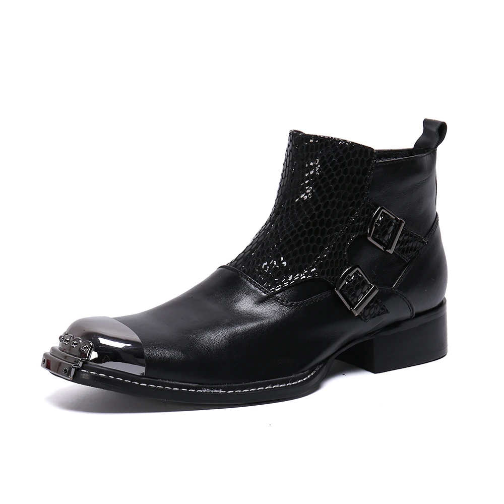 men boots black men shoes genuine leather shoes Round-toed zipper man ankle boots metal toe low heels Metal buckle decoration
men boots black men shoes genuine leather shoes Round-toed zipper man ankle boots metal toe low heels Metal buckle decoration