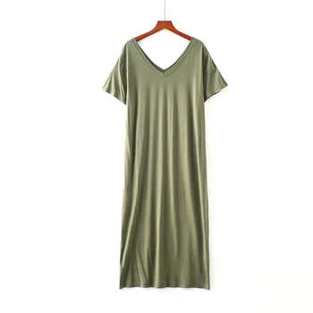 Comfortable Sleepwear Soft Women Modal Nightdress Loose Split V-Neck Home Gown OVERSIZE NEW Short Sleeve Nightgown Nightwear
Comfortable Sleepwear Soft Women Modal Nightdress Loose Split V-Neck Home Gown OVERSIZE NEW Short Sleeve Nightgown Nightwear