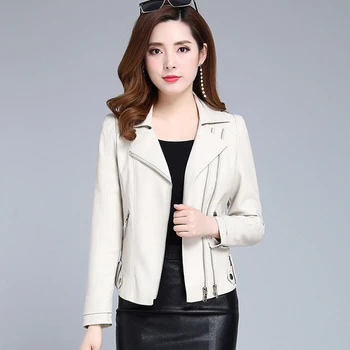 2020 New Fashion White Leather Coat Female Leisure Women’s Clothing PU Jacket Short Slim Plus Size 6XL Women's Leather Jacket
2020 New Fashion White Leather Coat Female Leisure Women’s Clothing PU Jacket Short Slim Plus Size 6XL Women's Leather Jacket