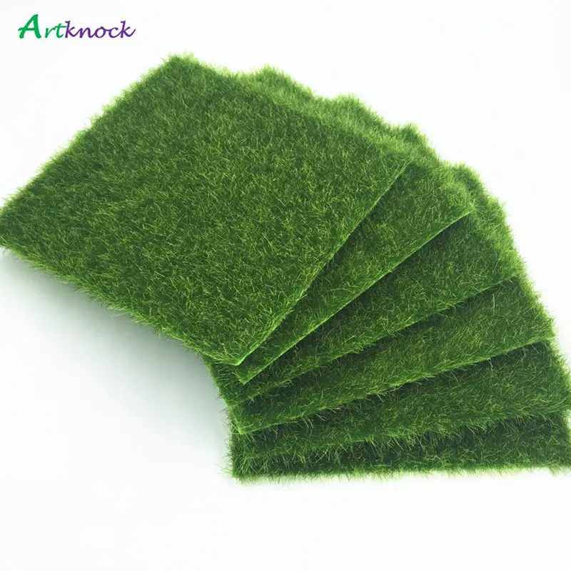 

15Pcs Grass Mat Green Artificial Lawns 15x15cm Small Turf Carpets Fake Sod Home Garden Moss For home Floor wedding Decoration