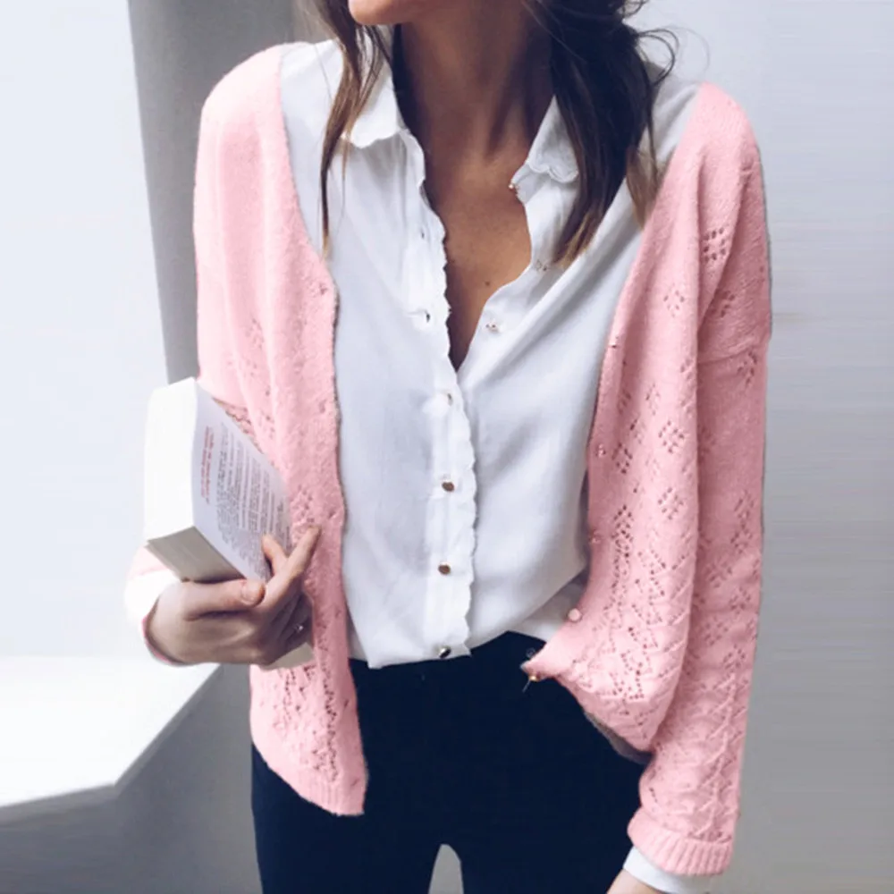 Women Knitted Single Breasted V-neck Solid Cardigans Female Ladies Button Sweater Coat Autumn Newly Outwear Top #SYS
Women Knitted Single Breasted V-neck Solid Cardigans Female Ladies Button Sweater Coat Autumn Newly Outwear Top #SYS