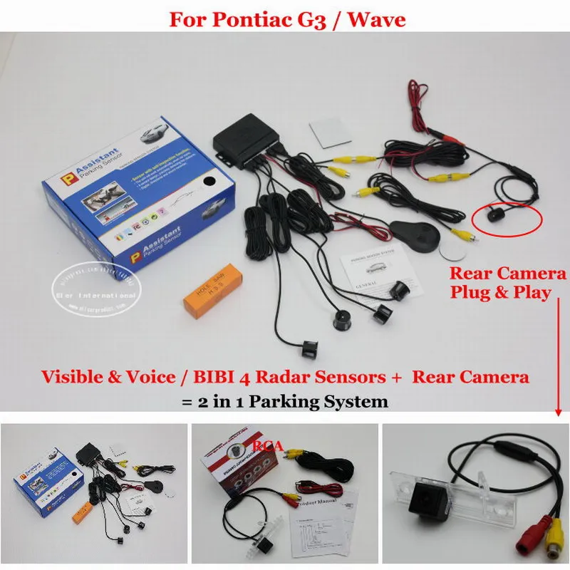 For Pontiac G3 / Wave - Car Parking Sensors + Rear View Camera = 2 in 1 Visible & Vioce / BIBI Alarm Parking System
For Pontiac G3 / Wave - Car Parking Sensors + Rear View Camera = 2 in 1 Visible & Vioce / BIBI Alarm Parking System