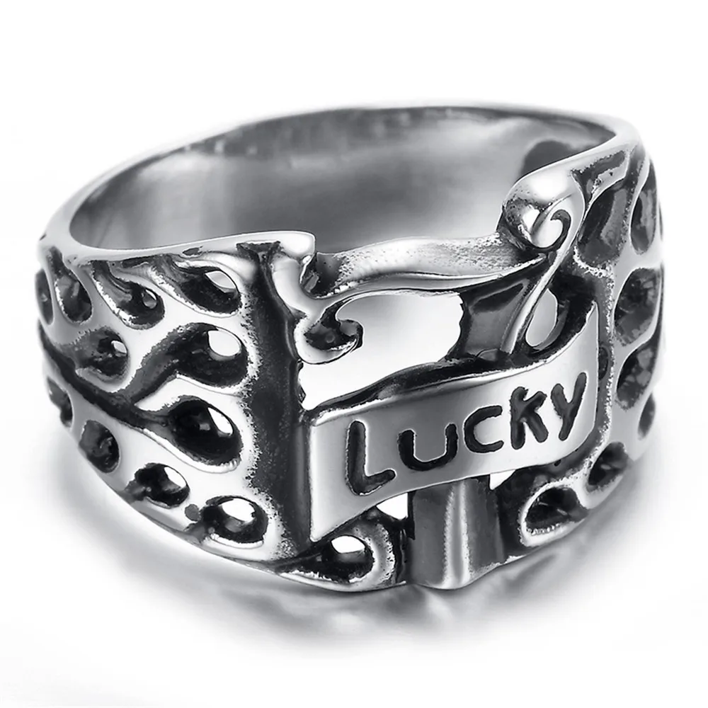 Men's Silver Lucky Seven 7 Stainless Steel Casino Slot Gambling Ring 
Men's Silver Lucky Seven 7 Stainless Steel Casino Slot Gambling Ring