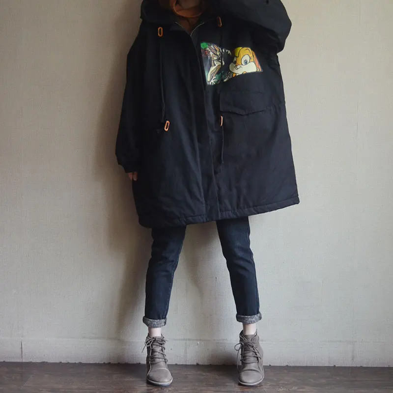Self left---2020 female autumn and beginning spring plus size cartton printing with cotton trench fashion all-match loose coat
Self left---2020 female autumn and beginning spring plus size cartton printing with cotton trench fashion all-match loose coat