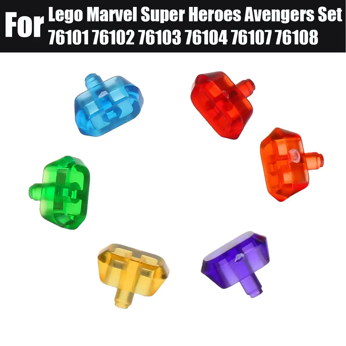 6Pcs Colorful Gemstones For Lego for Marvel Super Heroes Avengers Set 76101 76102 76103 76104 76107 76108
6Pcs Colorful Gemstones For Lego for Marvel Super Heroes Avengers Set 76101 76102 76103 76104 76107 76108