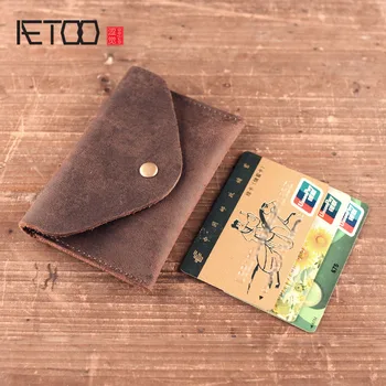 AETOO Crazy horse leather handmade leather retro simple card package first layer cowhide mini slim coin purse coin bag
AETOO Crazy horse leather handmade leather retro simple card package first layer cowhide mini slim coin purse coin bag