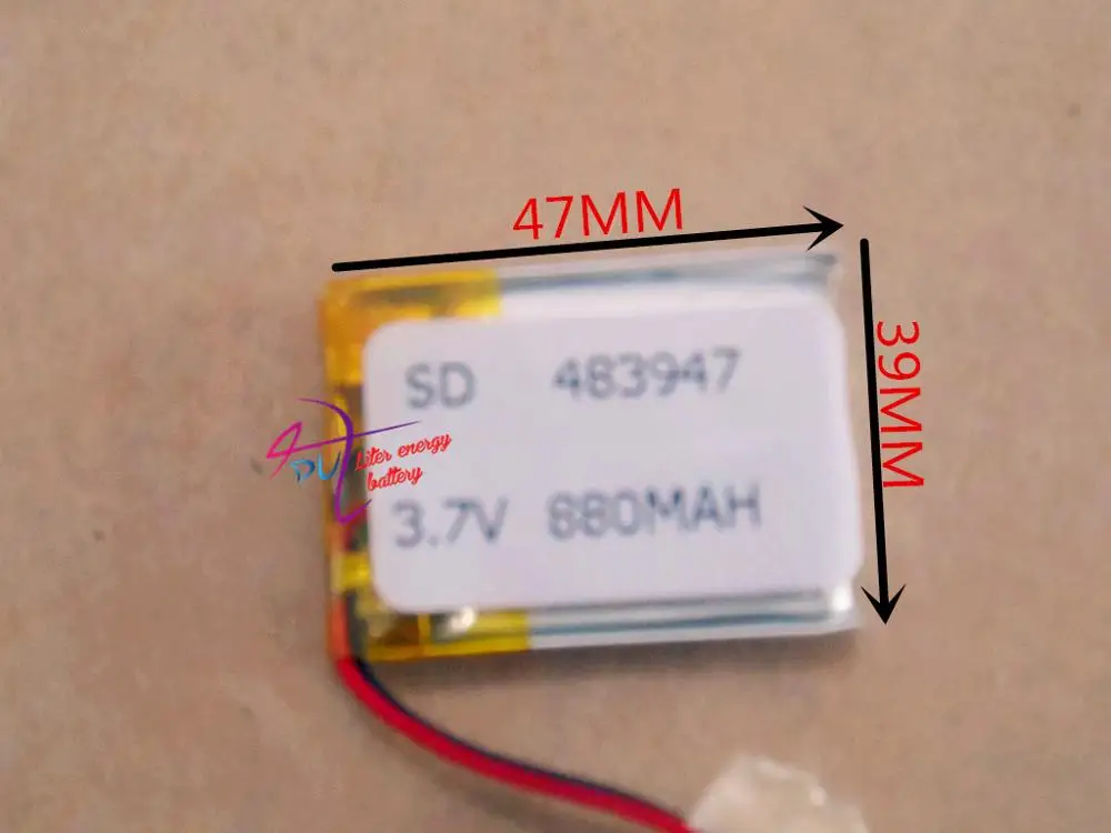 best battery brand Fast shipping 3.7V 880mah 483947 Lithium Polymer LiPo Rechargeable Battery For Mp3 MP4 MP5 DVD PAD mobile tab
best battery brand Fast shipping 3.7V 880mah 483947 Lithium Polymer LiPo Rechargeable Battery For Mp3 MP4 MP5 DVD PAD mobile tab