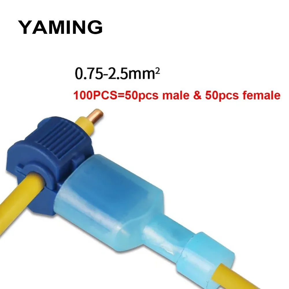 (100pcs) 50set Blue Wire Connector 15A T shape universal quick connector soft wire high-temperature copper electricity
(100pcs) 50set Blue Wire Connector 15A T shape universal quick connector soft wire high-temperature copper electricity